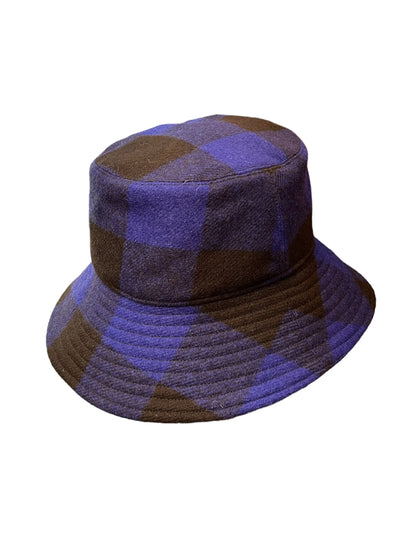 Check Wool Bucket Hat