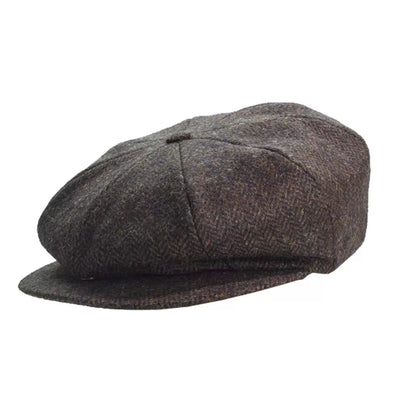 tweed bakerboy cap